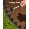 imageVEVOR Landscape Edging 66 ft x 4 in Plastic Garden Border Edging with 60 Spikes ampamp 2 Ground Stakes No Dig Flexible Lawn Edgings Roll UVResistant Mini Fence Borders for Flower Beds Yard Paver60ft17inLshaped