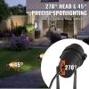 imageVEVOR Landscape Lighting 6W Low Voltage LED Landscape Lights IP66 Waterproof Landscape Spotlights Yard Lawn Garden Pathway Outdoor Lights 12V 24V 450LM Warm White 3000K 12 Pack with ConnectorsOutdoorLandscape Lights