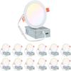 imageVEVOR Landscape Lighting 6W Low Voltage LED Landscape Lights IP66 Waterproof Landscape Spotlights Yard Lawn Garden Pathway Outdoor Lights 12V 24V 450LM Warm White 3000K 12 Pack with ConnectorsIndoorLED Recessed Ceiling Light