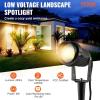 imageVEVOR Landscape Lighting 6W Low Voltage LED Landscape Lights IP66 Waterproof Landscape Spotlights Yard Lawn Garden Pathway Outdoor Lights 12V 24V 450LM Warm White 3000K 12 Pack with ConnectorsOutdoorLandscape Lights