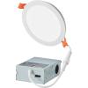 imageVEVOR Landscape Lighting 6W Low Voltage LED Landscape Lights IP66 Waterproof Landscape Spotlights Yard Lawn Garden Pathway Outdoor Lights 12V 24V 450LM Warm White 3000K 12 Pack with ConnectorsIndoorLED Recessed Ceiling Light