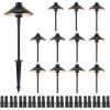 imageVEVOR Landscape Lighting 6W Low Voltage LED Landscape Lights IP66 Waterproof Landscape Spotlights Yard Lawn Garden Pathway Outdoor Lights 12V 24V 450LM Warm White 3000K 12 Pack with ConnectorsOutdoorWalkway Lights