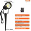 imageVEVOR Landscape Lighting 6W Low Voltage LED Landscape Lights IP66 Waterproof Landscape Spotlights Yard Lawn Garden Pathway Outdoor Lights 12V 24V 450LM Warm White 3000K 12 Pack with ConnectorsOutdoorLandscape Lights