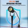 imageVEVOR Landscape Lighting 6W Low Voltage LED Landscape Lights IP66 Waterproof Landscape Spotlights Yard Lawn Garden Pathway Outdoor Lights 12V 24V 450LM Warm White 3000K 12 Pack with ConnectorsOutdoorLandscape Lights