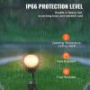 imageVEVOR Landscape Lighting 6W Low Voltage LED Landscape Lights IP66 Waterproof Landscape Spotlights Yard Lawn Garden Pathway Outdoor Lights 12V 24V 450LM Warm White 3000K 12 Pack with ConnectorsOutdoorLandscape Lights