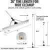 imageVEVOR Landscape Rake 36quot Head Aluminum Lake Weed Rake with 75quot Long Handle for Loosening Soil Lawn Care Weeding Lake Garden Silver10236 HandleRope