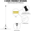 imageVEVOR Landscape Rake 36quot Head Aluminum Lake Weed Rake with 75quot Long Handle for Loosening Soil Lawn Care Weeding Lake Garden Silver10236 HandleRope