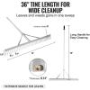 imageVEVOR Landscape Rake 36quot Head Aluminum Lake Weed Rake with 75quot Long Handle for Loosening Soil Lawn Care Weeding Lake Garden Silver75 Handle