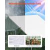 imageVEVOR Large Metal Chicken Coop with Run Walkin Chicken Coop for Yard with Waterproof Cover 65 x 98 x 65 ft Spire Roof Large Poultry Cage for Hen House Duck Coop and Rabbit RunSpire Roof