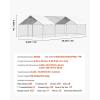 imageVEVOR Large Metal Chicken Coop with Run Walkin Chicken Coop for Yard with Waterproof Cover 65 x 98 x 65 ft Spire Roof Large Poultry Cage for Hen House Duck Coop and Rabbit RunSpire Roof