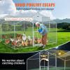 imageVEVOR Large Metal Chicken Coop with Run Walkin Chicken Coop for Yard with Waterproof Cover 65 x 98 x 65 ft Spire Roof Large Poultry Cage for Hen House Duck Coop and Rabbit RunSpire Roof with Split Door