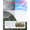 imageVEVOR Large Metal Chicken Coop with Run Walkin Chicken Coop for Yard with Waterproof Cover 65 x 98 x 65 ft Spire Roof Large Poultry Cage for Hen House Duck Coop and Rabbit RunDome Roof
