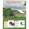 imageVEVOR Large Metal Chicken Coop with Run Walkin Chicken Coop for Yard with Waterproof Cover 65 x 98 x 65 ft Spire Roof Large Poultry Cage for Hen House Duck Coop and Rabbit RunSpire Roof