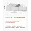 imageVEVOR Large Metal Chicken Coop with Run Walkin Chicken Coop for Yard with Waterproof Cover 65 x 98 x 65 ft Spire Roof Large Poultry Cage for Hen House Duck Coop and Rabbit RunSpire Roof