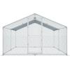 imageVEVOR Large Metal Chicken Coop with Run Walkin Chicken Coop for Yard with Waterproof Cover 65 x 98 x 65 ft Spire Roof Large Poultry Cage for Hen House Duck Coop and Rabbit RunSpire Roof with Split Door