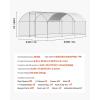 imageVEVOR Large Metal Chicken Coop with Run Walkin Chicken Coop for Yard with Waterproof Cover 65 x 98 x 65 ft Spire Roof Large Poultry Cage for Hen House Duck Coop and Rabbit RunDome Roof