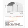 imageVEVOR Large Metal Chicken Coop with Run Walkin Chicken Coop for Yard with Waterproof Cover 65 x 98 x 65 ft Spire Roof Large Poultry Cage for Hen House Duck Coop and Rabbit RunDome Roof