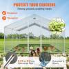 imageVEVOR Large Metal Chicken Coop with Run Walkin Chicken Coop for Yard with Waterproof Cover 65 x 98 x 65 ft Spire Roof Large Poultry Cage for Hen House Duck Coop and Rabbit RunSpire Roof with Split Door