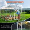 imageVEVOR Large Metal Chicken Coop with Run Walkin Chicken Coop for Yard with Waterproof Cover 65 x 98 x 65 ft Spire Roof Large Poultry Cage for Hen House Duck Coop and Rabbit RunSpire Roof with Split Door