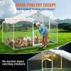 imageVEVOR Large Metal Chicken Coop with Run Walkin Chicken Coop for Yard with Waterproof Cover 65 x 98 x 65 ft Spire Roof Large Poultry Cage for Hen House Duck Coop and Rabbit RunSpire Roof with Split Door