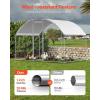 imageVEVOR Large Metal Chicken Coop with Run Walkin Chicken Coop for Yard with Waterproof Cover 65 x 98 x 65 ft Spire Roof Large Poultry Cage for Hen House Duck Coop and Rabbit RunDome Roof