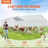 imageVEVOR Large Metal Chicken Coop with Run Walkin Chicken Coop for Yard with Waterproof Cover 65 x 98 x 65 ft Spire Roof Large Poultry Cage for Hen House Duck Coop and Rabbit RunSpire Roof with Split Door