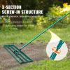 imageVEVOR Lawn Leveling Rake 48quotquotx10quotquot Level Lawn Tool HeavyDuty Lawn Leveler with 78quotquot Steel Extended Handle Yard Leveling Rake Suit for Garden Golf Lawn Farm Green48x10
