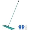 imageVEVOR Lawn Leveling Rake 48quotquotx10quotquot Level Lawn Tool HeavyDuty Lawn Leveler with 78quotquot Steel Extended Handle Yard Leveling Rake Suit for Garden Golf Lawn Farm Green48x10