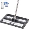 imageVEVOR Lawn Leveling Rake 48quotquotx10quotquot Level Lawn Tool HeavyDuty Lawn Leveler with 78quotquot Steel Extended Handle Yard Leveling Rake Suit for Garden Golf Lawn Farm Green17x10