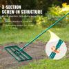 imageVEVOR Lawn Leveling Rake 48quotquotx10quotquot Level Lawn Tool HeavyDuty Lawn Leveler with 78quotquot Steel Extended Handle Yard Leveling Rake Suit for Garden Golf Lawn Farm Green36x10