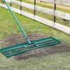 imageVEVOR Lawn Leveling Rake 48quotquotx10quotquot Level Lawn Tool HeavyDuty Lawn Leveler with 78quotquot Steel Extended Handle Yard Leveling Rake Suit for Garden Golf Lawn Farm Green36x10