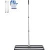 imageVEVOR Lawn Leveling Rake 48quotquotx10quotquot Level Lawn Tool HeavyDuty Lawn Leveler with 78quotquot Steel Extended Handle Yard Leveling Rake Suit for Garden Golf Lawn Farm Green36x10