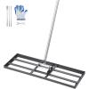imageVEVOR Lawn Leveling Rake 48quotquotx10quotquot Level Lawn Tool HeavyDuty Lawn Leveler with 78quotquot Steel Extended Handle Yard Leveling Rake Suit for Garden Golf Lawn Farm Green30x10