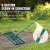 imageVEVOR Lawn Leveling Rake 48quotquotx10quotquot Level Lawn Tool HeavyDuty Lawn Leveler with 78quotquot Steel Extended Handle Yard Leveling Rake Suit for Garden Golf Lawn Farm Green30x10