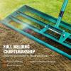 imageVEVOR Lawn Leveling Rake 48quotquotx10quotquot Level Lawn Tool HeavyDuty Lawn Leveler with 78quotquot Steel Extended Handle Yard Leveling Rake Suit for Garden Golf Lawn Farm Green30x10