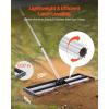 imageVEVOR Lawn Leveling Rake 48quotquotx10quotquot Level Lawn Tool HeavyDuty Lawn Leveler with 78quotquot Steel Extended Handle Yard Leveling Rake Suit for Garden Golf Lawn Farm Green30x10