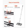 imageVEVOR Lawn Leveling Rake 48quotquotx10quotquot Level Lawn Tool HeavyDuty Lawn Leveler with 78quotquot Steel Extended Handle Yard Leveling Rake Suit for Garden Golf Lawn Farm Green17x10