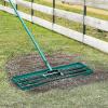 imageVEVOR Lawn Leveling Rake 48quotquotx10quotquot Level Lawn Tool HeavyDuty Lawn Leveler with 78quotquot Steel Extended Handle Yard Leveling Rake Suit for Garden Golf Lawn Farm Green30x10