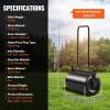 imageVEVOR Lawn Roller 13 Gallon Large Capacity SandWater Filled Heavy Duty Steel Material with EasyTurn Plug and UShaped Ergonomic Handle for Convenient Push and Pull for Garden Farm Park Black13gal