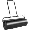 imageVEVOR Lawn Roller 13 Gallon Large Capacity SandWater Filled Heavy Duty Steel Material with EasyTurn Plug and UShaped Ergonomic Handle for Convenient Push and Pull for Garden Farm Park Black17gal