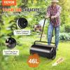 imageVEVOR Lawn Roller 13 Gallon Large Capacity SandWater Filled Heavy Duty Steel Material with EasyTurn Plug and UShaped Ergonomic Handle for Convenient Push and Pull for Garden Farm Park Black13gal