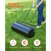 imageVEVOR Lawn Roller 13 Gallon Large Capacity SandWater Filled Heavy Duty Steel Material with EasyTurn Plug and UShaped Ergonomic Handle for Convenient Push and Pull for Garden Farm Park Black17gal
