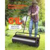 imageVEVOR Lawn Roller 13 Gallon Large Capacity SandWater Filled Heavy Duty Steel Material with EasyTurn Plug and UShaped Ergonomic Handle for Convenient Push and Pull for Garden Farm Park Black17gal