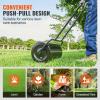 imageVEVOR Lawn Roller 13 Gallon Large Capacity SandWater Filled Heavy Duty Steel Material with EasyTurn Plug and UShaped Ergonomic Handle for Convenient Push and Pull for Garden Farm Park Black13gal