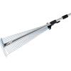 imageVEVOR Leaf Rake 25 Metal Tines Adjustable Garden Rake for Lawns with 183 Inch Wide Head ampamp 364728 Inch Long Handle Heavy Duty Stainless Steel Small Leaves Tool for Gardening Camping Yard Grass75224in width