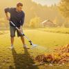 imageVEVOR Leaf Rake 25 Metal Tines Adjustable Garden Rake for Lawns with 183 Inch Wide Head ampamp 364728 Inch Long Handle Heavy Duty Stainless Steel Small Leaves Tool for Gardening Camping Yard Grass7711in width