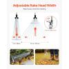 imageVEVOR Leaf Rake 25 Metal Tines Adjustable Garden Rake for Lawns with 183 Inch Wide Head ampamp 364728 Inch Long Handle Heavy Duty Stainless Steel Small Leaves Tool for Gardening Camping Yard Grass75224in width