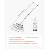 imageVEVOR Leaf Rake 25 Metal Tines Adjustable Garden Rake for Lawns with 183 Inch Wide Head ampamp 364728 Inch Long Handle Heavy Duty Stainless Steel Small Leaves Tool for Gardening Camping Yard Grass18in width