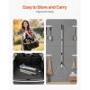 imageVEVOR Leaf Rake 25 Metal Tines Adjustable Garden Rake for Lawns with 183 Inch Wide Head ampamp 364728 Inch Long Handle Heavy Duty Stainless Steel Small Leaves Tool for Gardening Camping Yard Grass7711in width