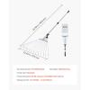 imageVEVOR Leaf Rake 25 Metal Tines Adjustable Garden Rake for Lawns with 183 Inch Wide Head ampamp 364728 Inch Long Handle Heavy Duty Stainless Steel Small Leaves Tool for Gardening Camping Yard Grass75224in width